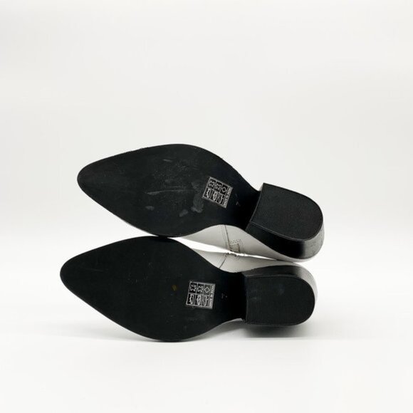 Jeffrey Campbell Landyn Zip Western Bootie White Leather - Picture 7 of 7